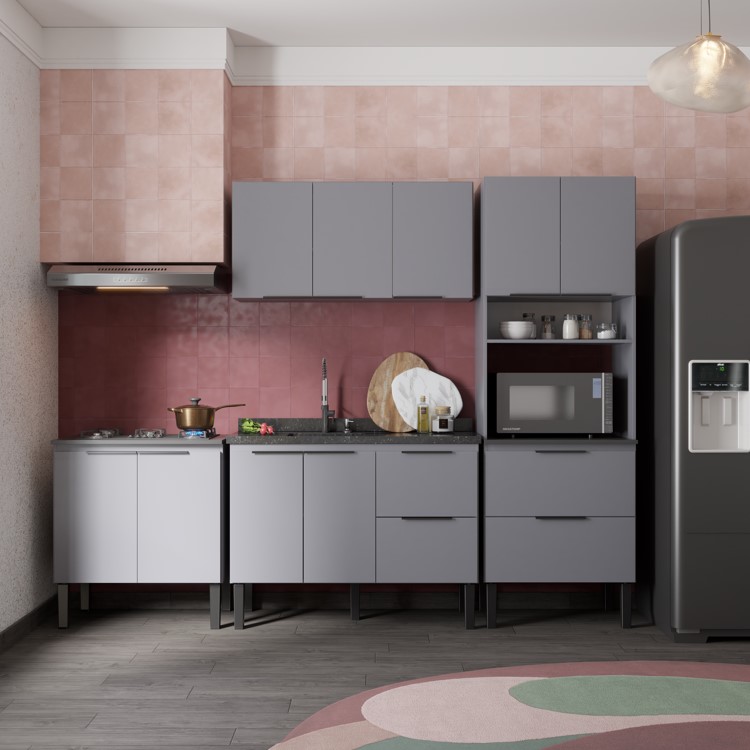 COZIMAX - GABINETE CISNE 1,20MT CINZA